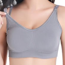 Load image into Gallery viewer, Bump to Baby Nursing Bra Grey