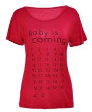 Load image into Gallery viewer, &quot;Baby is Coming&quot;  pregnancy T-shirt