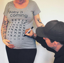 Load image into Gallery viewer, &quot;Baby is Coming&quot;  pregnancy T-shirt