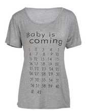 Load image into Gallery viewer, &quot;Baby is Coming&quot;  pregnancy T-shirt